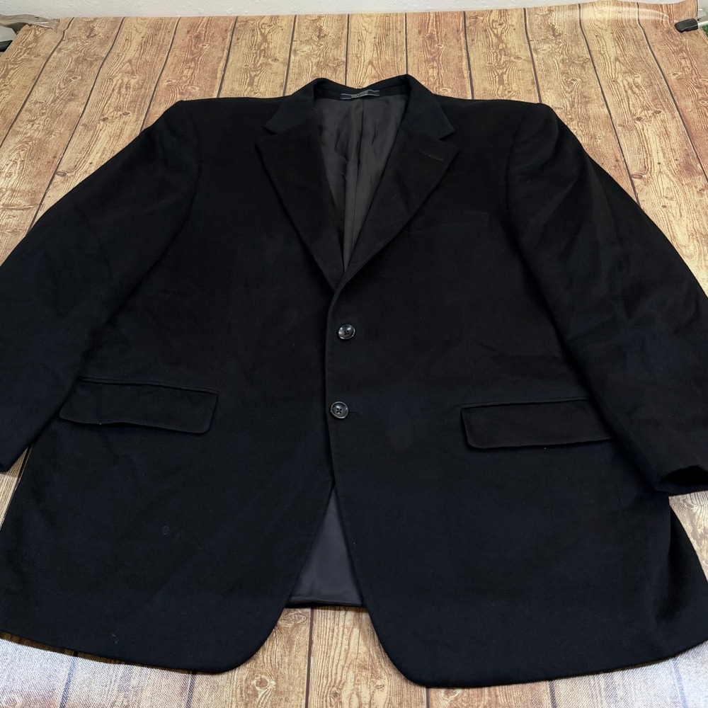 Arnold Brant Loro Piana Blazer Sport Coat Mens XL Black 100% Cashmere